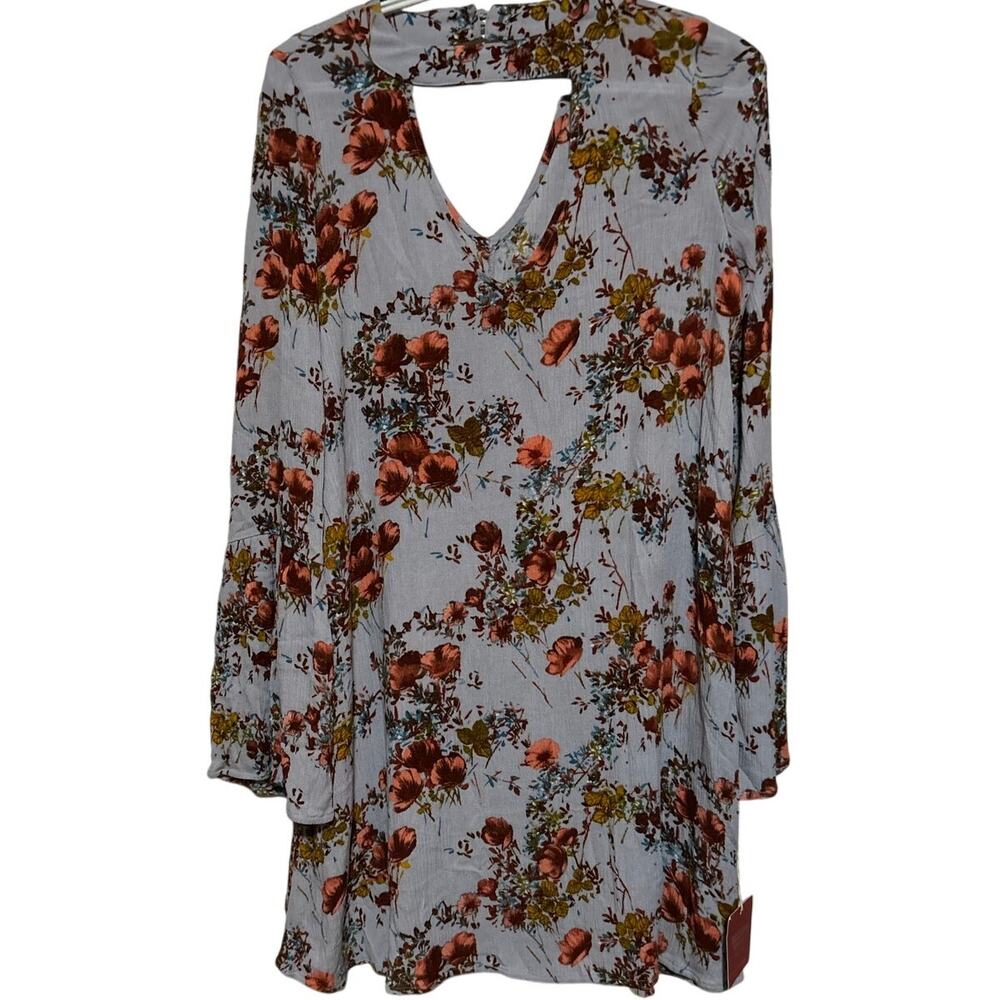 Mossimo Supply Co. Women's/Teen's Blue Floral Boho Flowy Chic Mini Dress Size XS